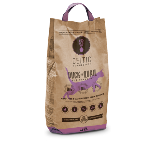Celtic Connection Duck & Quail for Cats 2.5kg (Best before 15/07/2023)