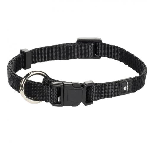 Collar Nylon Black 20-35cm 10mm