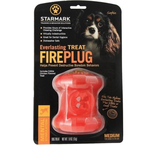 STARMARK Everlasting Treat Fire Plug - Интерактивная игрушка для собак "Пожарный гидрант" M