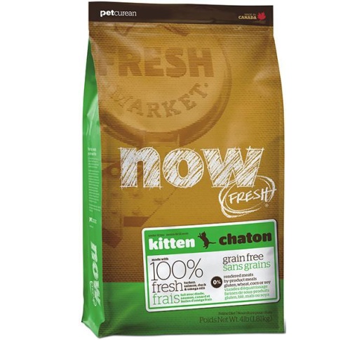 NOW FRESH беззерновой Корм для котят, с индейкой, уткой и овощами 1,81кг (Best Before 16/04/2023)