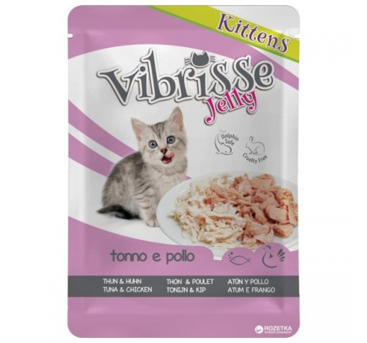 Vibrisse Jelly with Tuna & Chicken for Kittens 70g