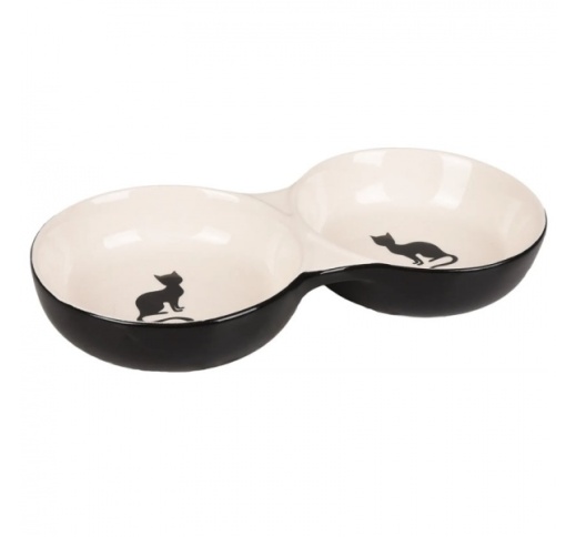 Flamingo Keraamiline Söögikauss Nala Duo Must/Valge 2x11cm 145ml