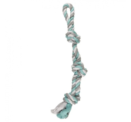 Dog Toy Rope with 3 Knots Green 63cm