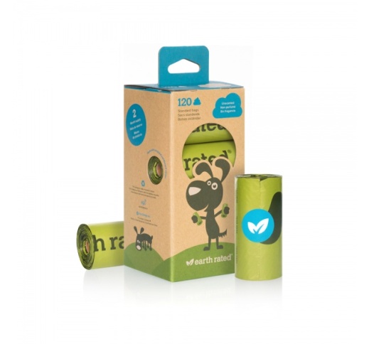 Earth Rated 100% Lekkekindlad Lõhnatud Kakakotid 8 rulli (120tk)