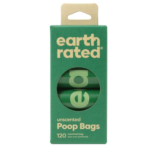 Earth Rated Unscented 100% Leak proof  Poop Bags 120pcs