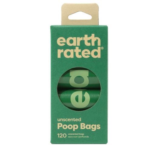 Earth Rated Unscented 100% Leak proof  Poop Bags 120pcs