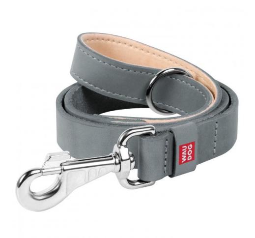 Waudog Classic Leather Leash Grey 14mm x 122cm