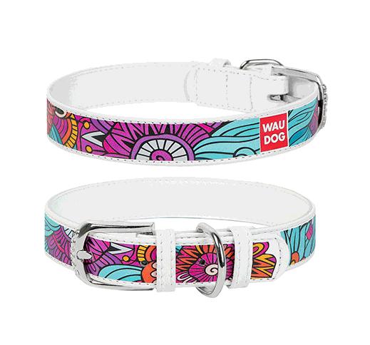 WAUDOG Collar "Summer" 25mm x 36-49cm White