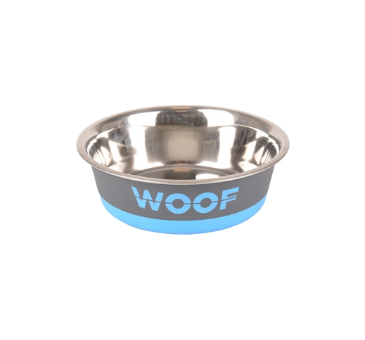 Bowl "Woof" Grey/Blue 400ml 14cm
