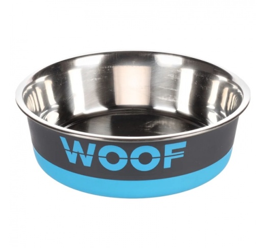 Bowl "Woof" Grey/Blue 400ml 14cm