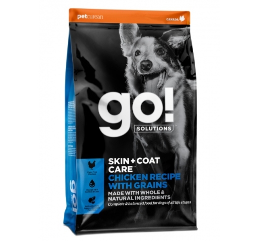 GO! Skin + Coat Корм с цельной курицей для собак всех возрастов 1,6кг (Best Before 08/04/2023)