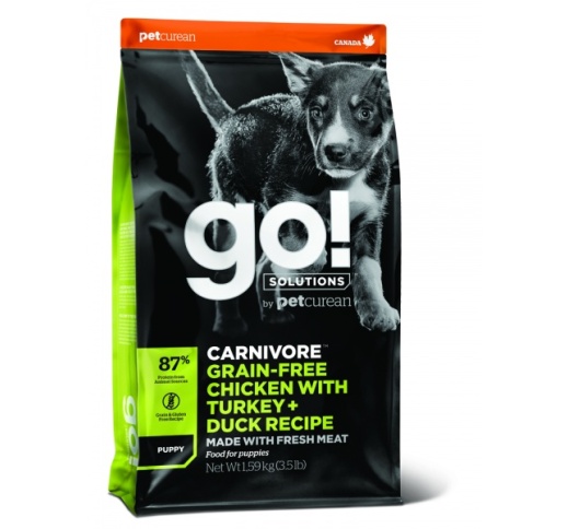 GO! Carnivore Kana, Kalkun + Part Kuivtoit Kutsikale 1,6kg (Parim enne 06/05/2023)