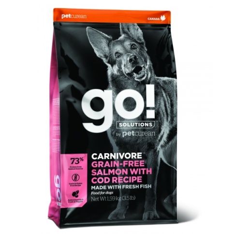 GO! Carnivore Salmon with Cod Recipe for Dogs & Puppies 1,6kg (Best Before 06/05/2023)