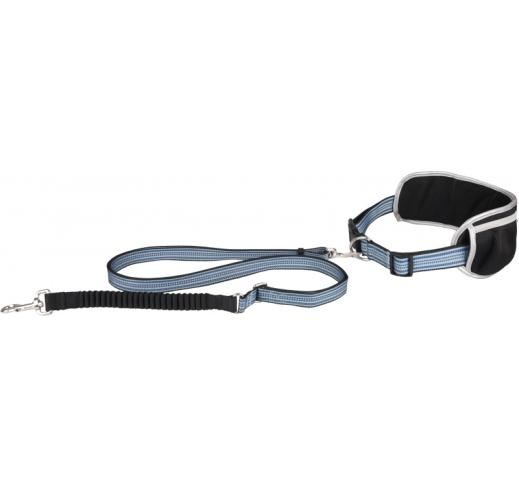 Jogging Wait Belt + Leash Rono Blue 155-250cm / 79,5-140cm