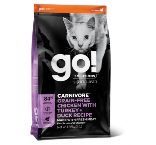 GO! Carnivore Kana, Kalkun + Part Kuivtoit Kassile & Kassipojale 3,7kg