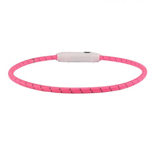 Collar with LED Light Pink 33-63,5cm 8mm