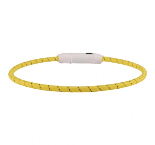 Collar with LED Light Yellow 33-63,5cm 8mm