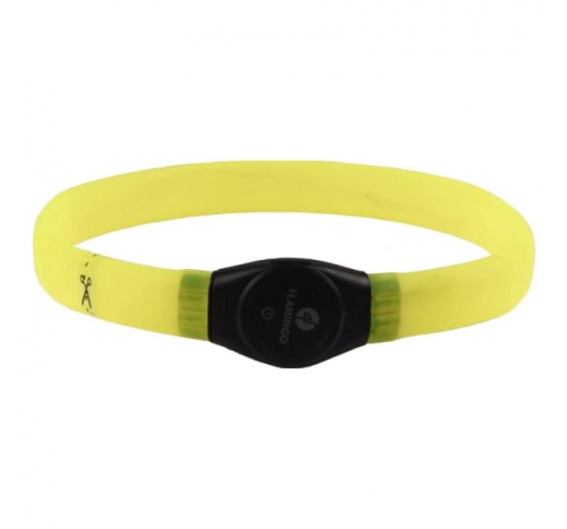 LED Kaelarihm Visio Jumbo Kollane 35-64cm