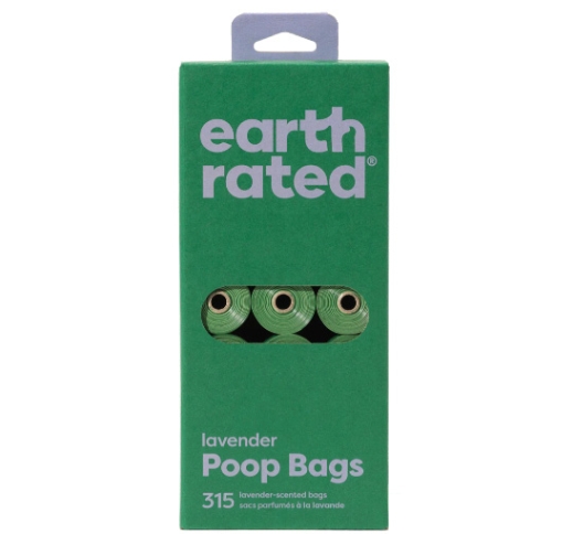 Earth Rated 100% Leak proof  Lavender-scented Poop Bags 21 Rolls / 315pcs