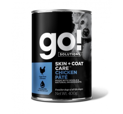 GO! Skin + Coat консервы с курицей для собак 400g