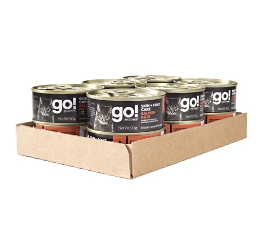 6x Go! Skin + Coat Grain Free Pate for Cats with Salmon 90g
