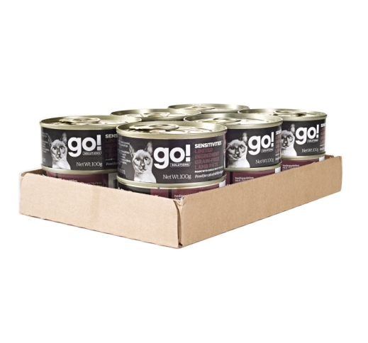 12x Go! консервы беззерновые с ягненком для кошек с чувствительным пищеварением 100г