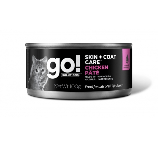 Go! Skin + Coat Pate for Cats with Chicken 100g