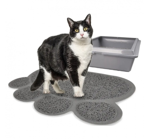 Cat Litter Tray Paw Grey 60x45cm