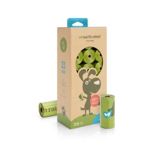 Earth Rated 100% Lekkekindlad Lõhnatud Kakakotid 21 rulli (315tk)