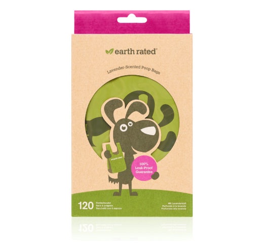 Earth Rated 100% Lekkekindlad Kakakotid Lavendlilõhnalised Sangaga (120tk)