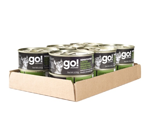 12x Go! Sensitivities Grain Free Turkey Pate 100g