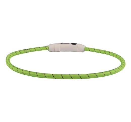 Collar with LED Light Green 33-63,5cm 8mm