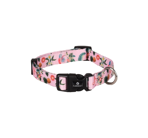 Collar Sera Pink with Flamingo 30-45cm 15mm