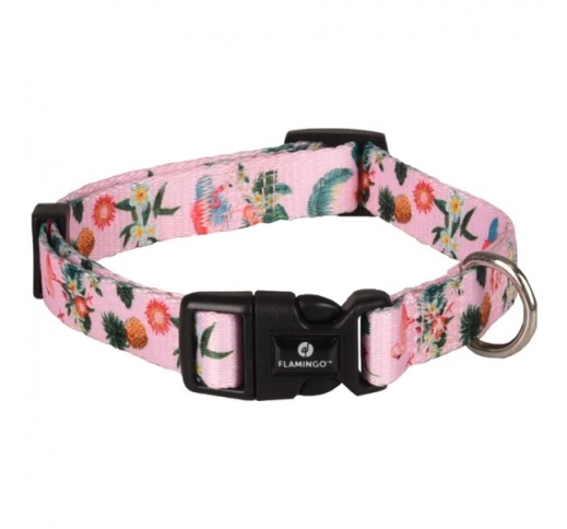Collar Sera Pink with Flamingo 40-55cm 20mm