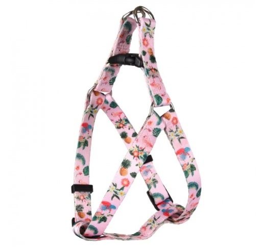 Harness Sera Pink with Flamingoes 45-60cm 20mm