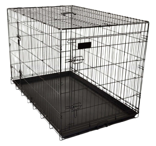 Wire Dog Cage Black Ebo 43x61x60cm S