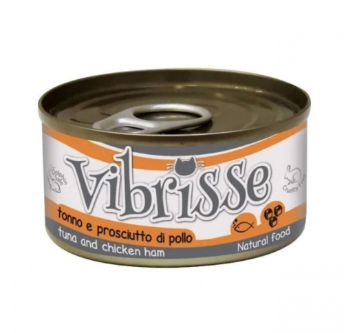 Vibrisse Консервы для кошек - Тунець, куряча шинка 70г