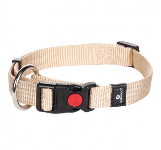 Collar Ziggi Nylon Beige 45-65cm x 25mm