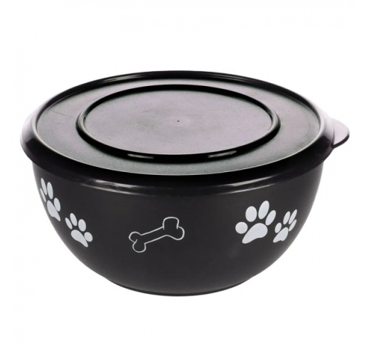Flamingo Миска с крышкой Kena Black L 1250мл