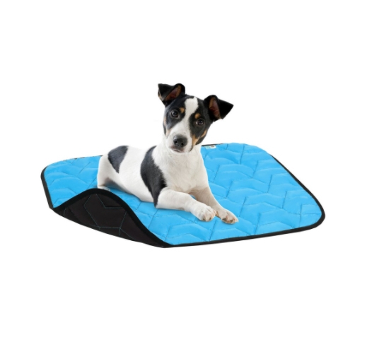 Dog Bed AiryVest L Blue/Black 100x70cm