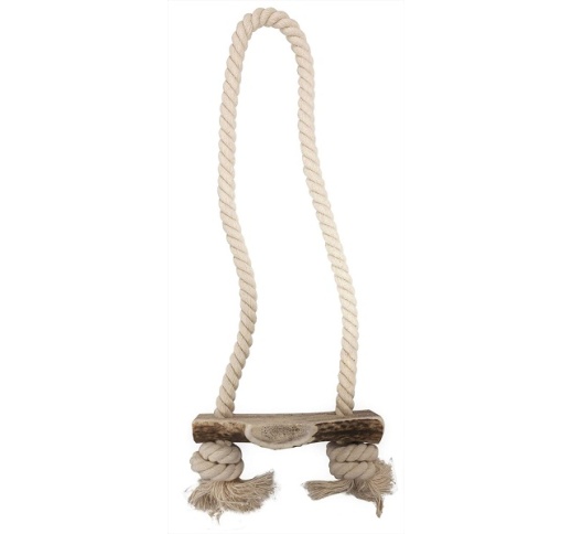 Niki Natural Rope Toy with Deer Antler 40cm