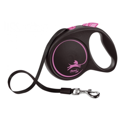 Flexi Black Design M Tape 5m Black/Fuchsia - up to 25kg