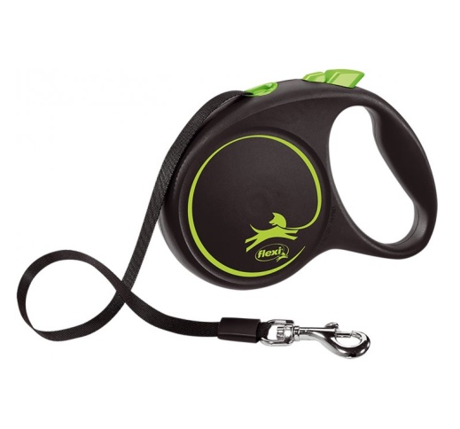 Flexi Black Design M Tape 5m Black/Green - up to 25kg