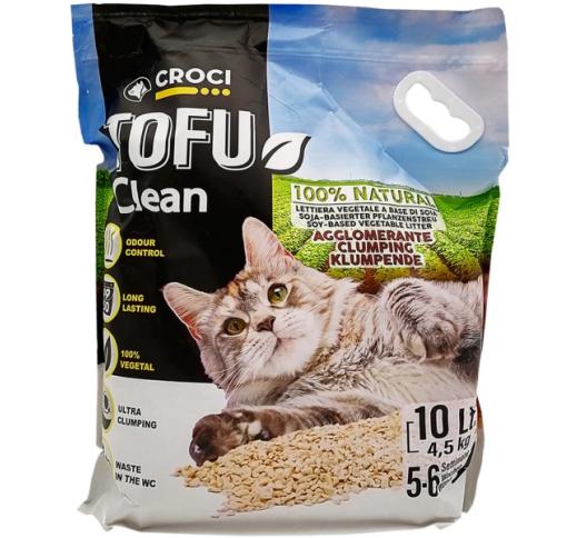 Наполнитель для кошек Tofu Clean 10л / 4,5кг