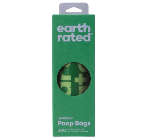 Earth Rated 100% Leak proof Lavender-scented Poop Bags 300pcs (Roll)