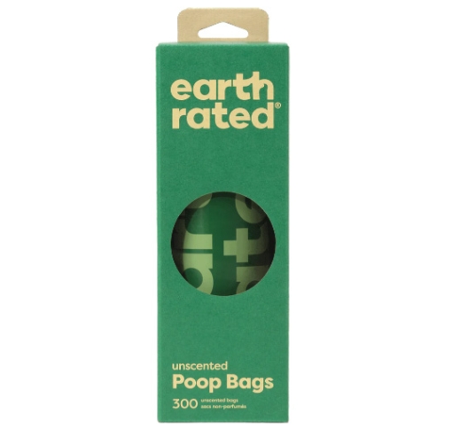 Earth Rated 100% Leak proof  Unscented Poop Bags 300pcs