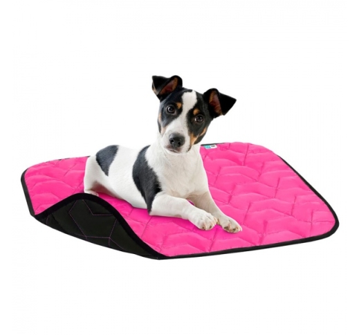 Dog Bed AiryVest L Pink/Black 100x70cm
