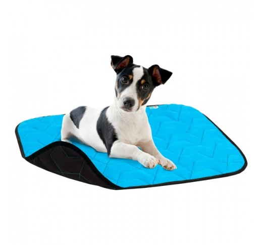 Dog Bed AiryVest M Blue/Black 80x55cm