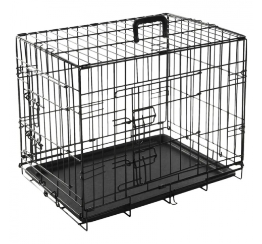 Wire Dog Cage Black 63x43x49cm S