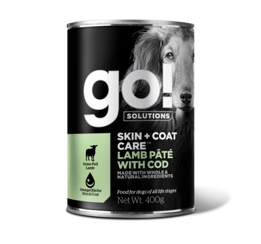 GO! Skin + Coat консервы с баранины и треской для собак 400г